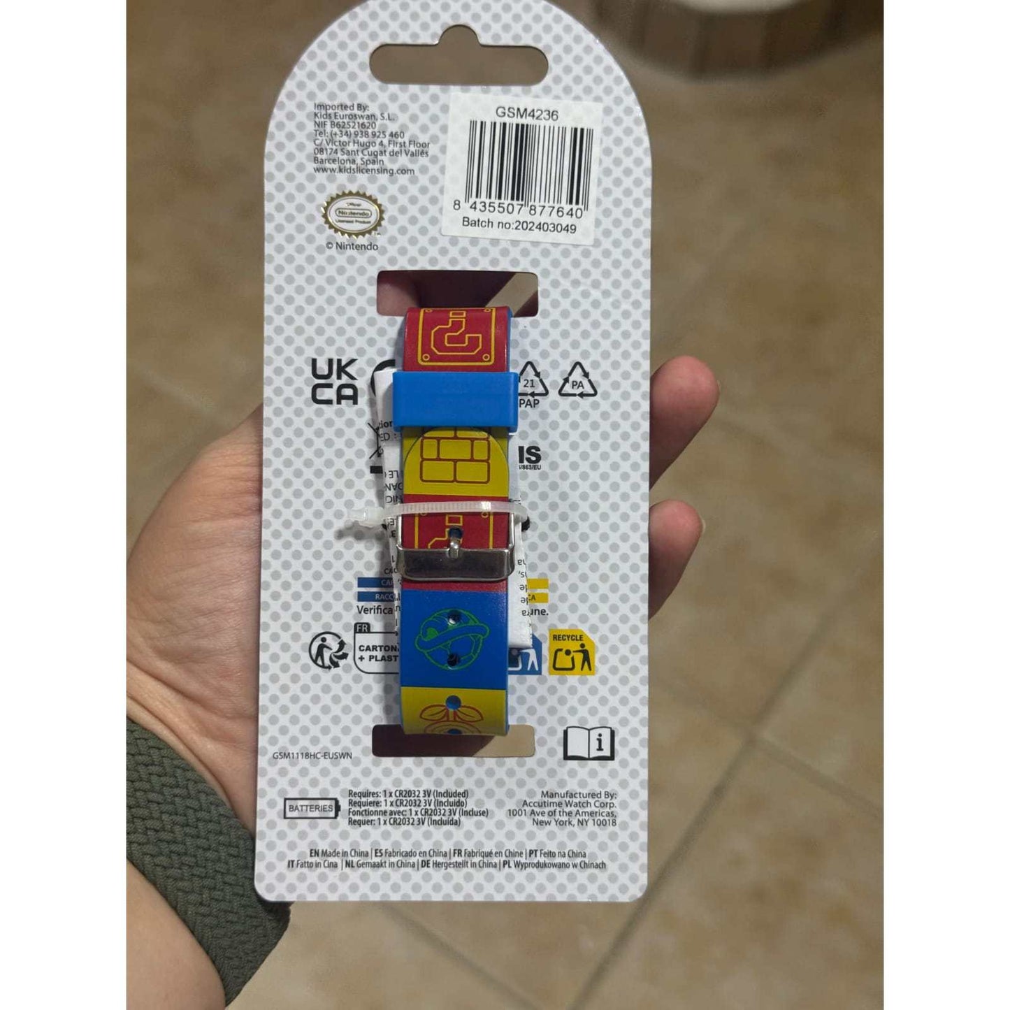 Reloj digital infantil led Super Mario