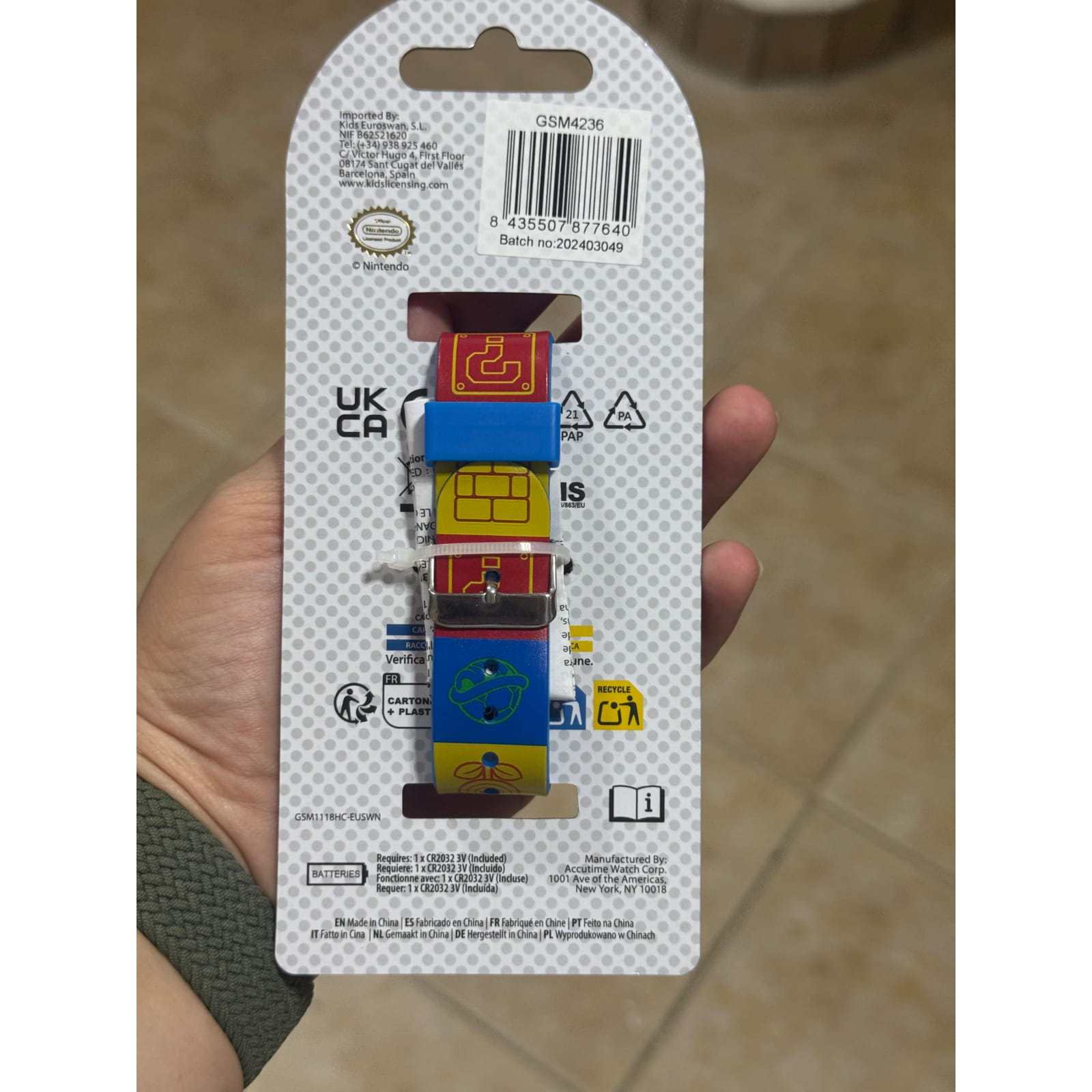 Reloj digital infantil led Super Mario