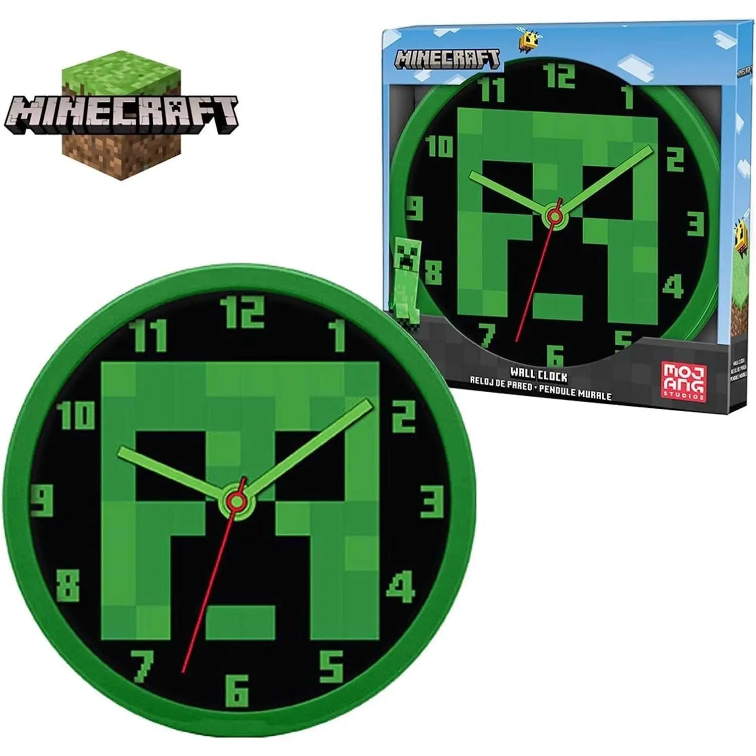 Reloj de pared MINECRAFT 25cm