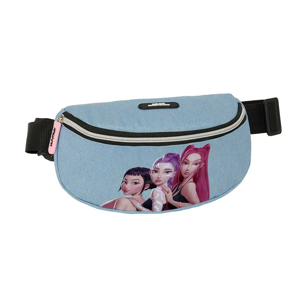 Riñonera K-POP Demon Hunters - Huntrix azul 23x9x14cm - bolso