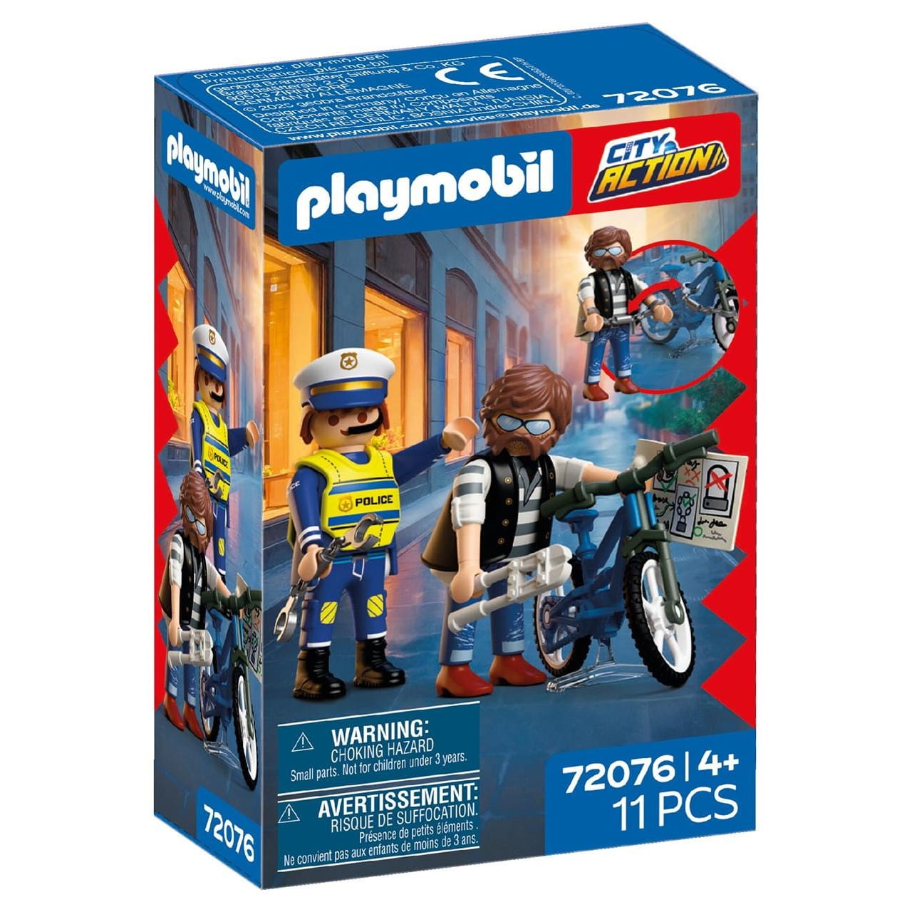 Robo de bicicleta Playmobil City Action 72076 - Juguete