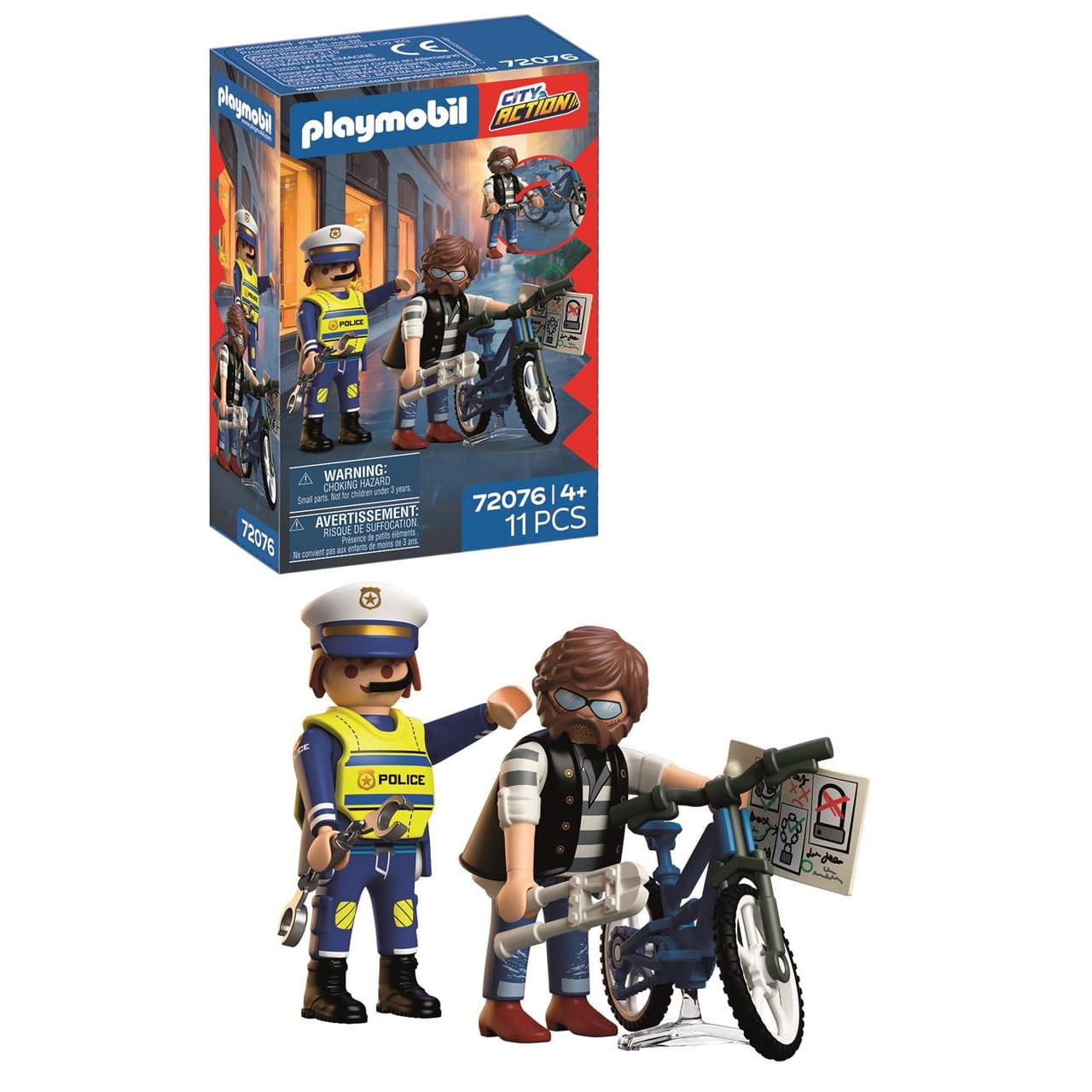 Robo de bicicleta Playmobil City Action 72076 - Juguete