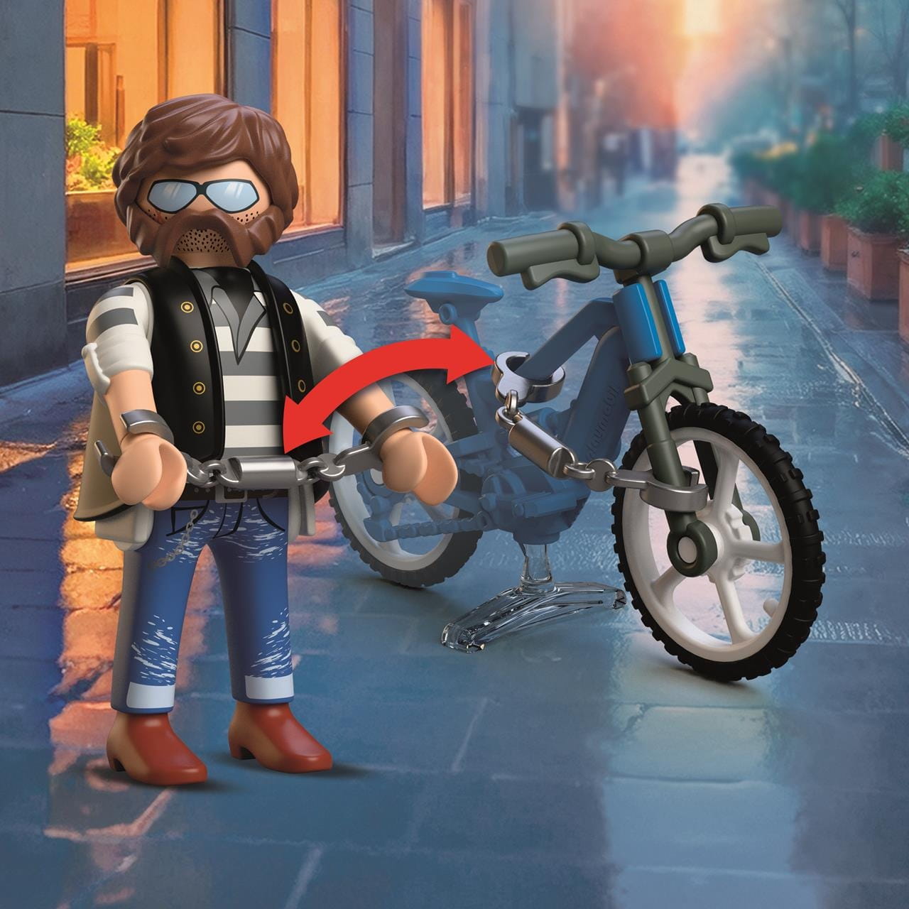 Robo de bicicleta Playmobil City Action 72076 - Juguete