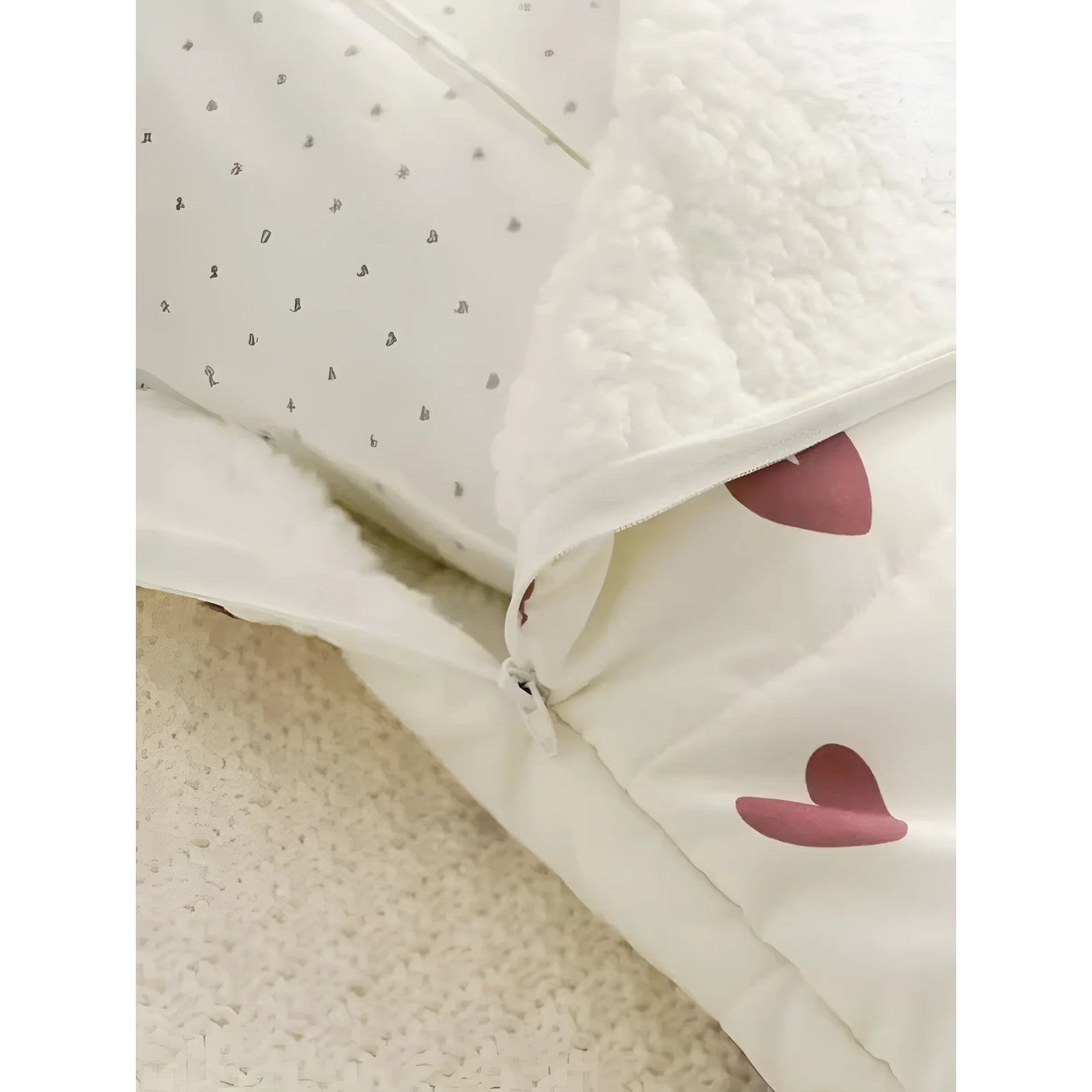 Saco de Dormir para Bebé Invierno y Entretiempo Sin Mangas – Cálido Transpirable Seguro Corazones - dormir