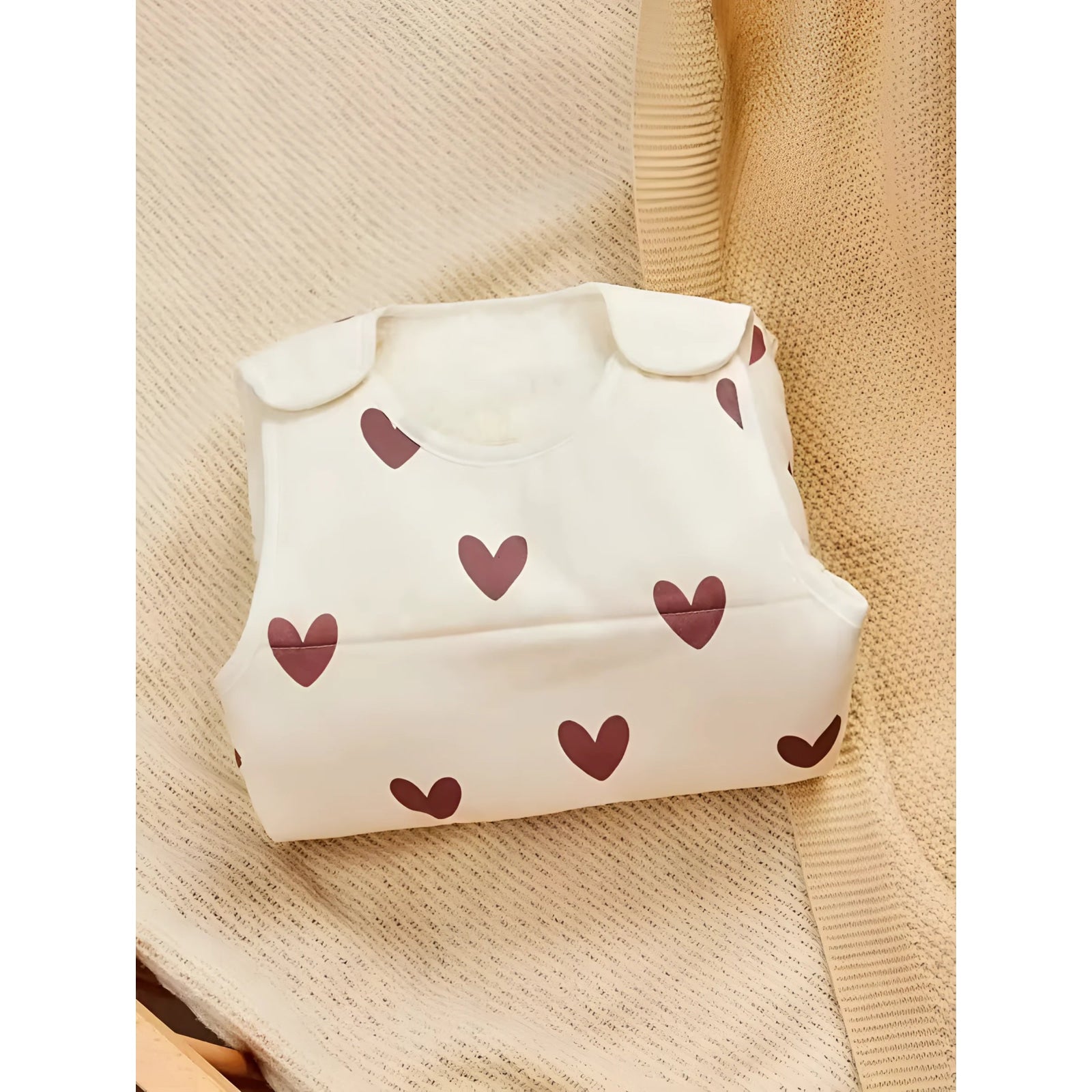 Saco de Dormir para Bebé Invierno y Entretiempo Sin Mangas – Cálido Transpirable Seguro Corazones - dormir