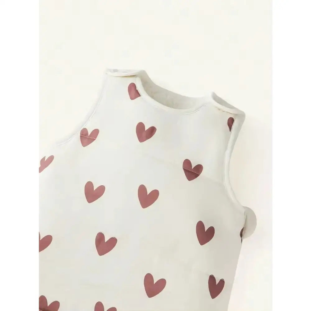 Saco de Dormir para Bebé Invierno y Entretiempo Sin Mangas – Cálido Transpirable Seguro Corazones dormir