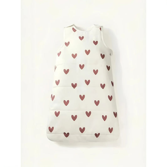 Saco de Dormir para Bebé Invierno y Entretiempo Sin Mangas – Cálido Transpirable Seguro Corazones - dormir