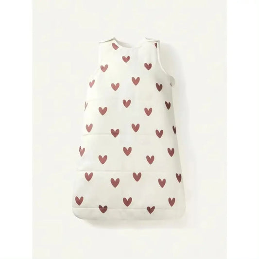 Saco de Dormir para Bebé Invierno y Entretiempo Sin Mangas – Cálido Transpirable Seguro Corazones dormir