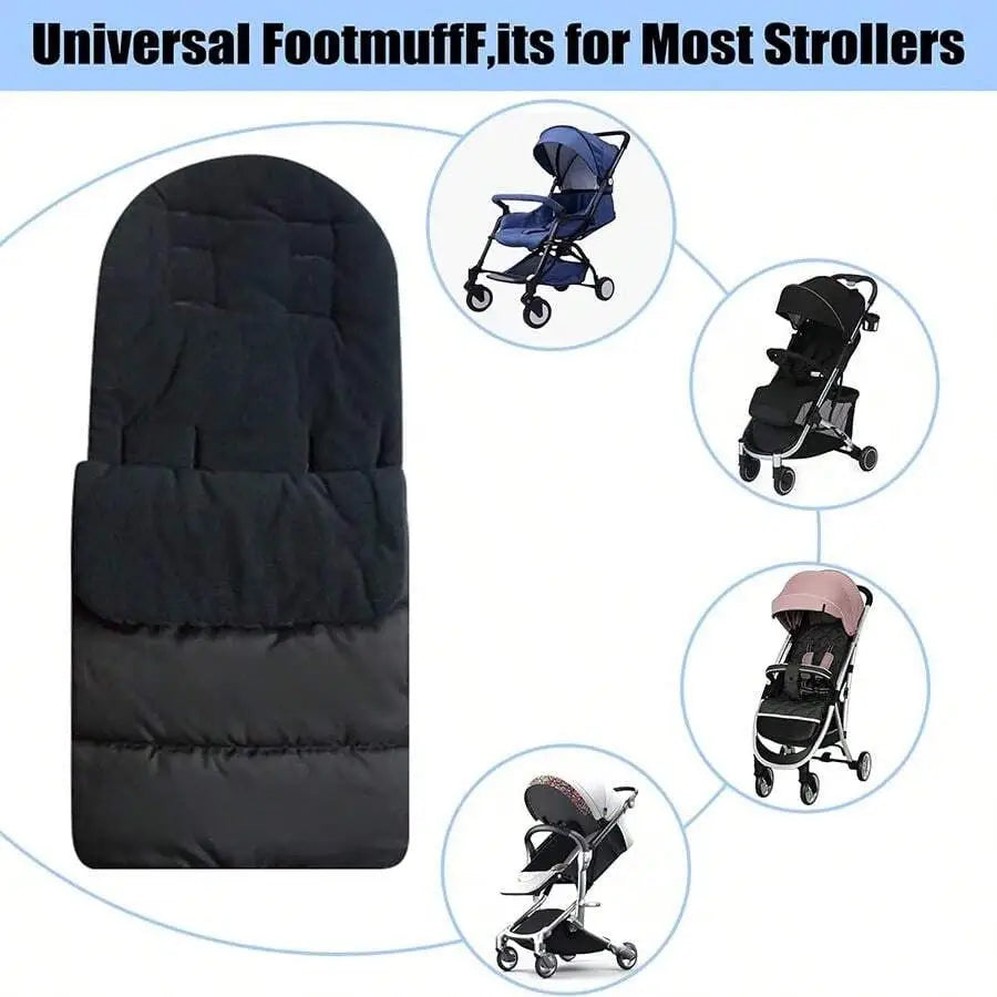 Saco de dormir impermeable para bebé invierno acolchado y suave compatible con cochecito silla paseo gris carrito