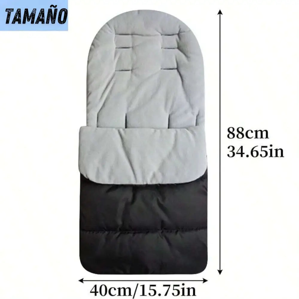 Saco de dormir impermeable para bebé invierno acolchado y suave compatible con cochecito silla paseo gris carrito