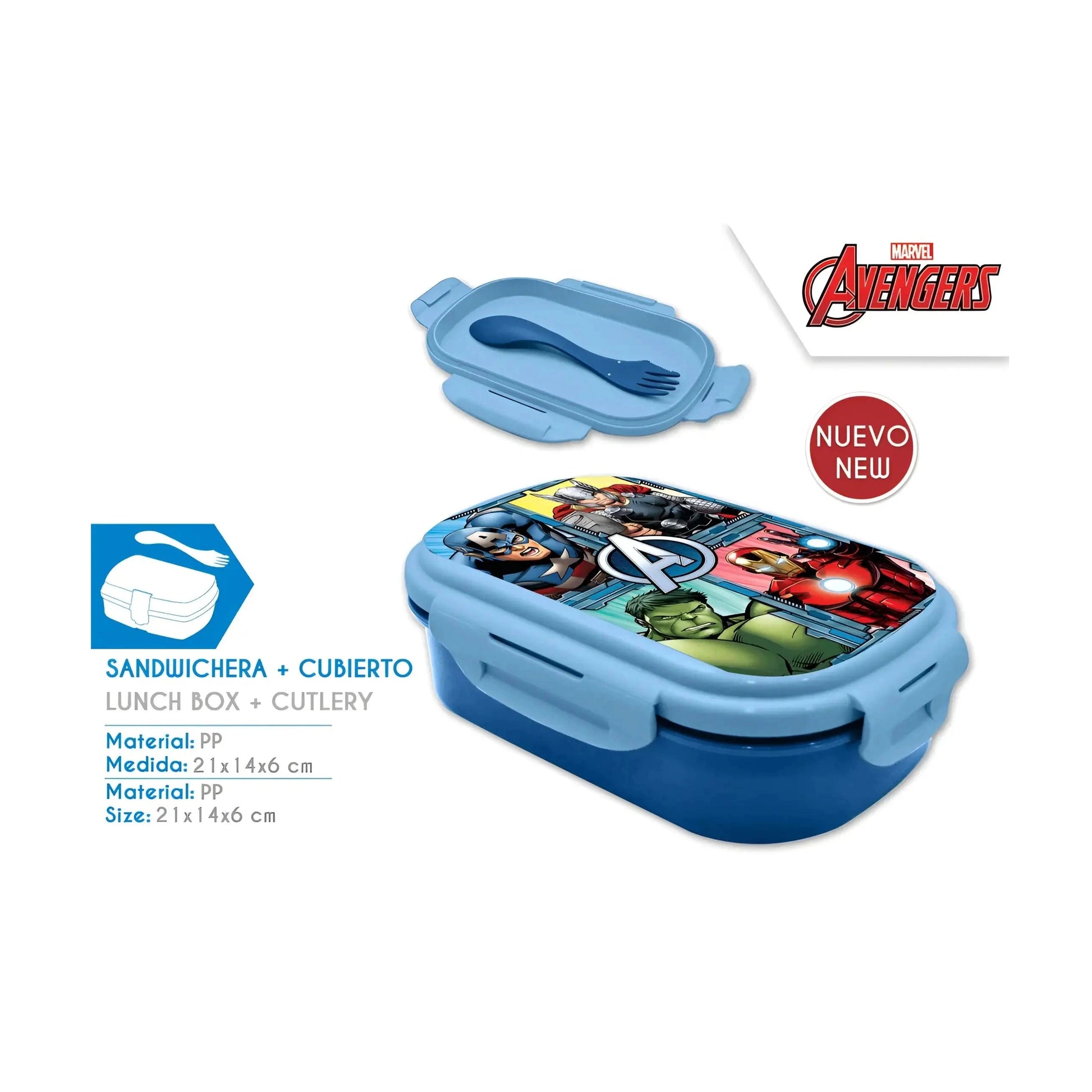 Sandwichera con cubierto AVENGERS