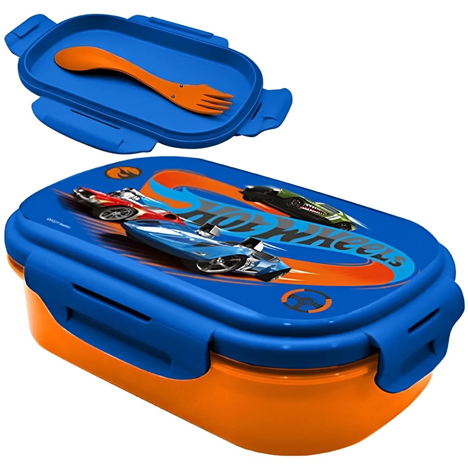Sandwichera con cubierto HOT WHEELS- Perfecta para Almuerzos