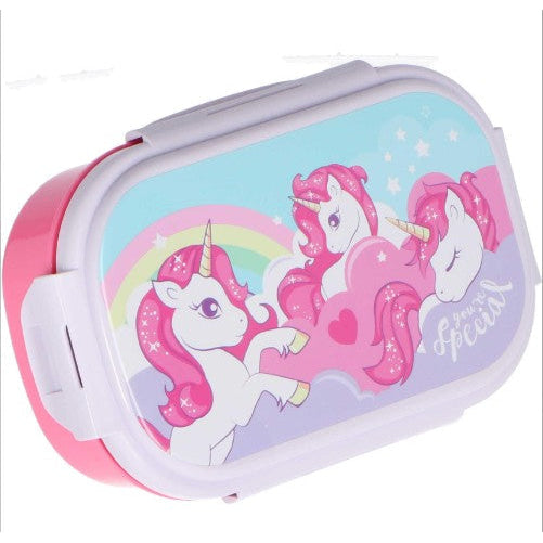 Sandwichera con cubiertos Unicornio ideal para niños y niñas