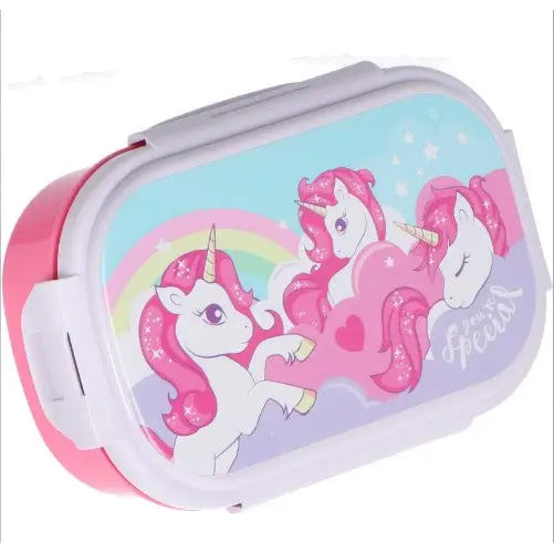 Sandwichera con cubiertos Unicornio ideal para niños y niñas