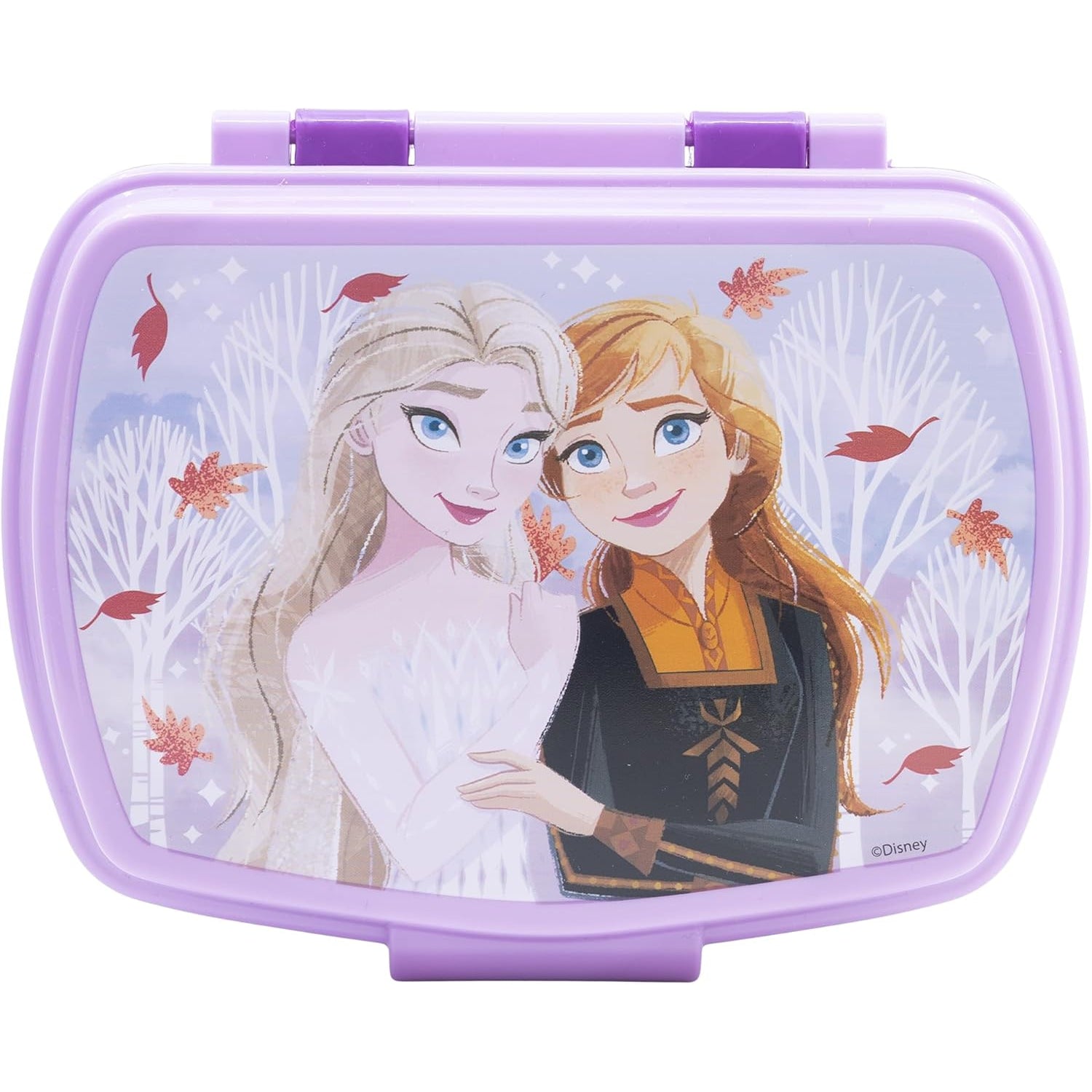 Sandwichera tupper simple Frozen Anna y Elsa 17x14x5,5cm - Tupper