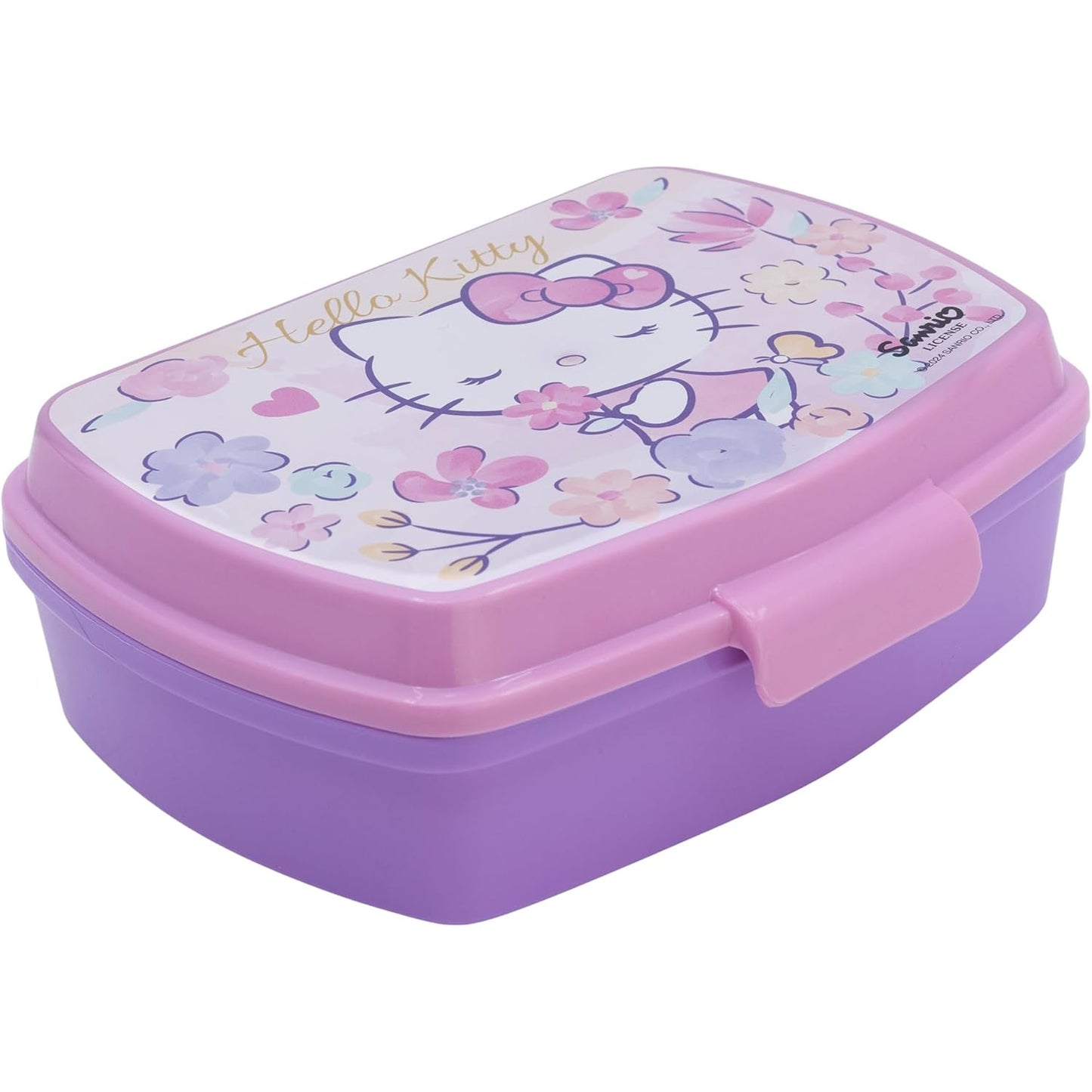 Sandwichera tupper simple Hello Kitty Sanrio 17x14x5,5cm - Tupper