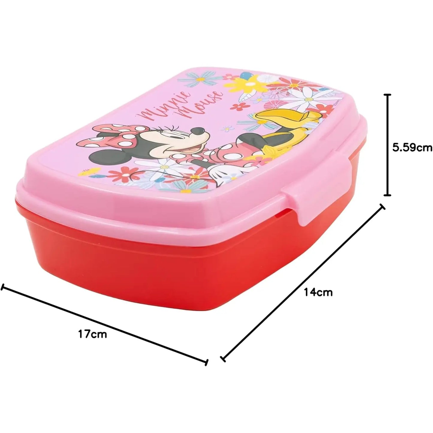 Sandwichera tupper simple Minnie Mouse Disney 17x14x5,5cm - Tupper