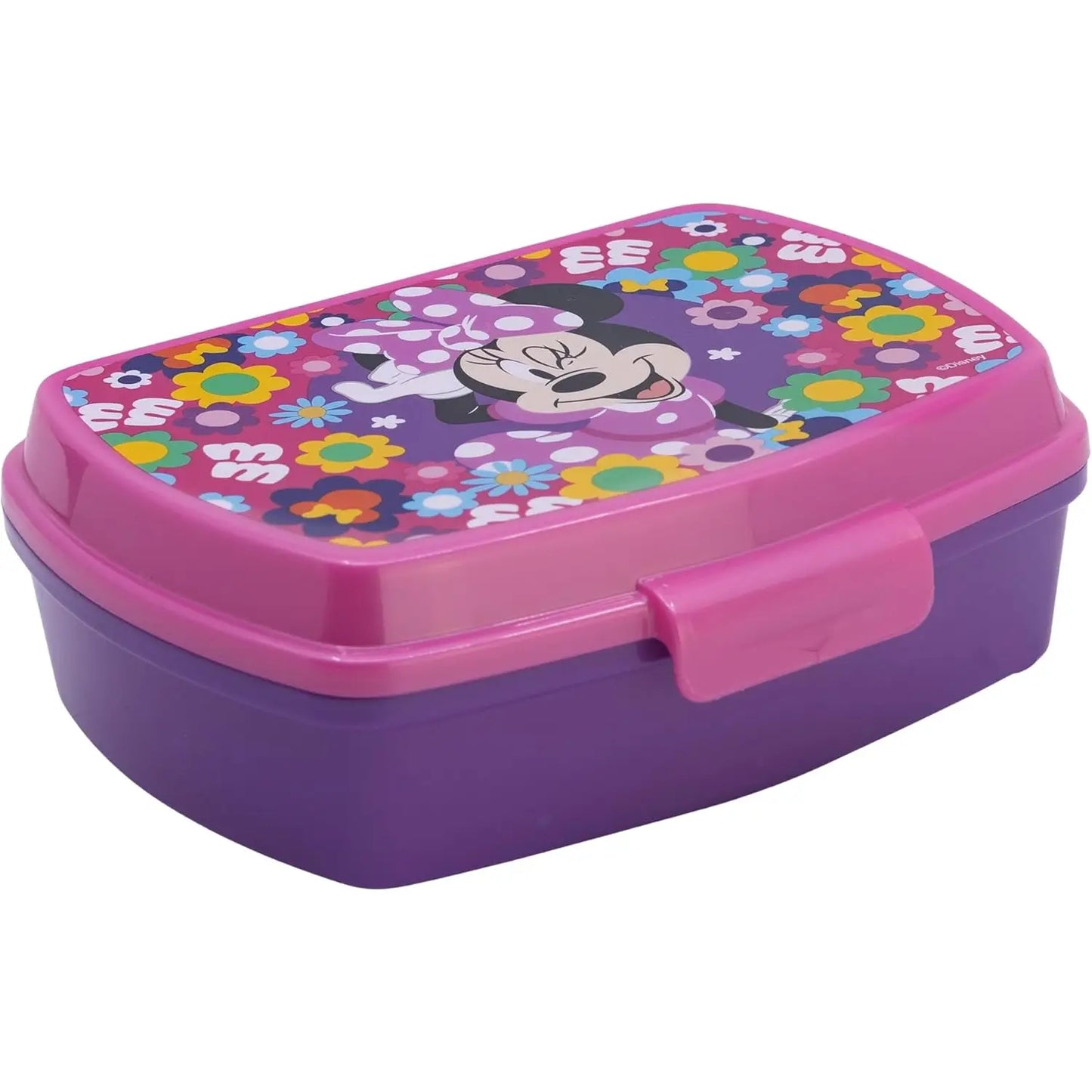 Sandwichera tupper simple Minnie Mouse Disney flores 17x14x5,5cm - Tupper
