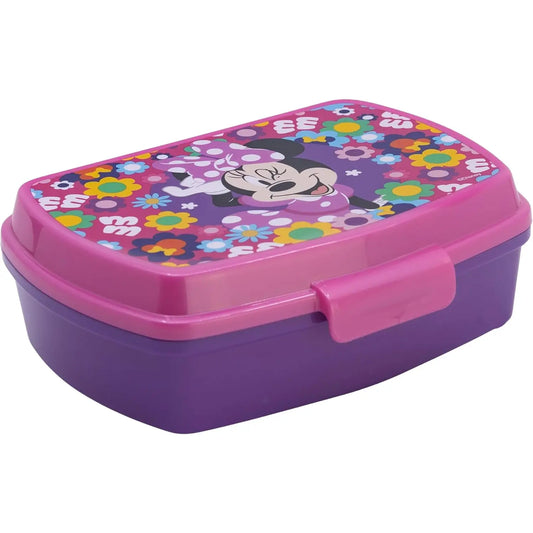 Sandwichera tupper simple Minnie Mouse Disney flores 17x14x5,5cm - Tupper