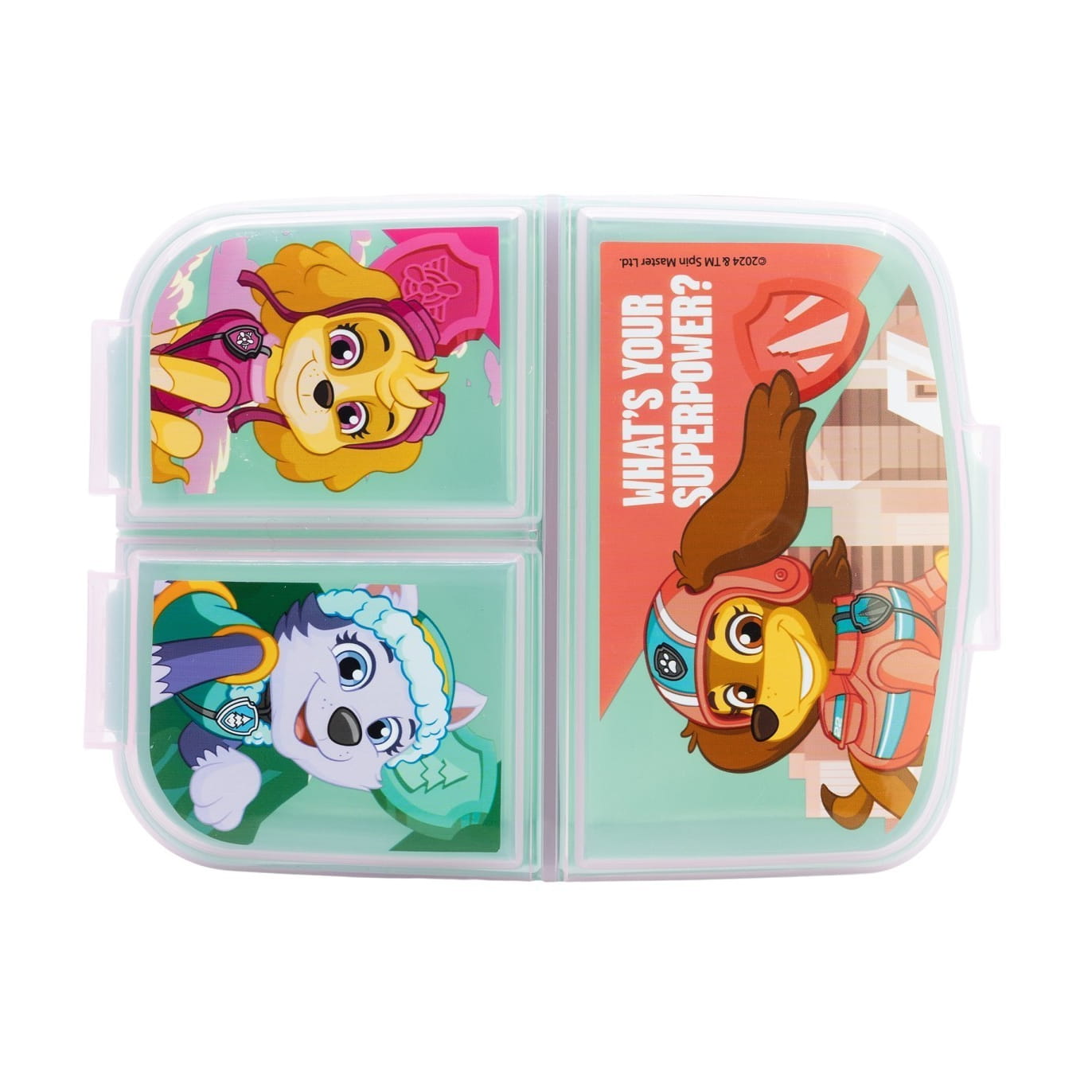Sandwichera tupper triple Patrulla canina (Paw Patrol) girls superpowers
