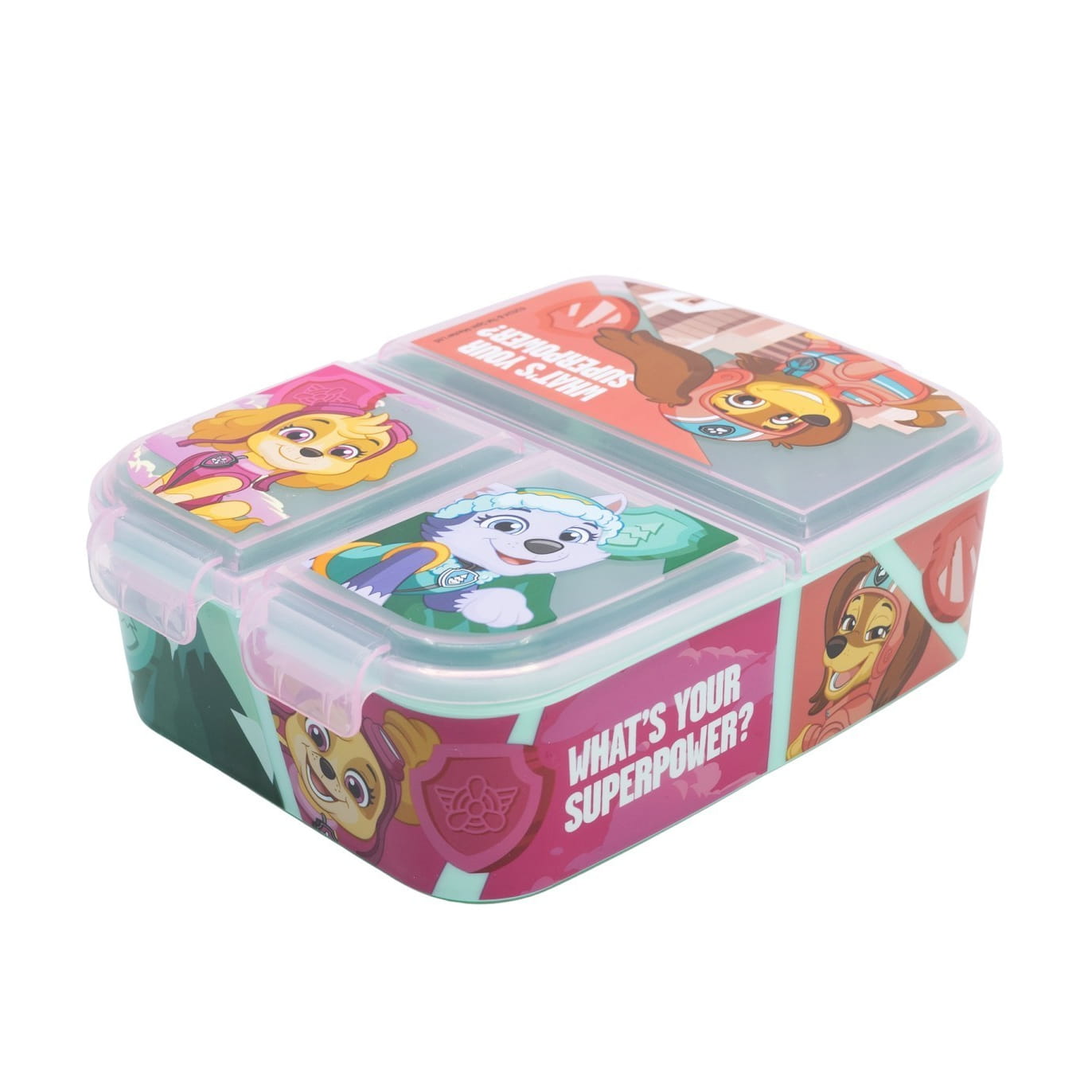 Sandwichera tupper triple Patrulla canina (Paw Patrol) girls superpowers