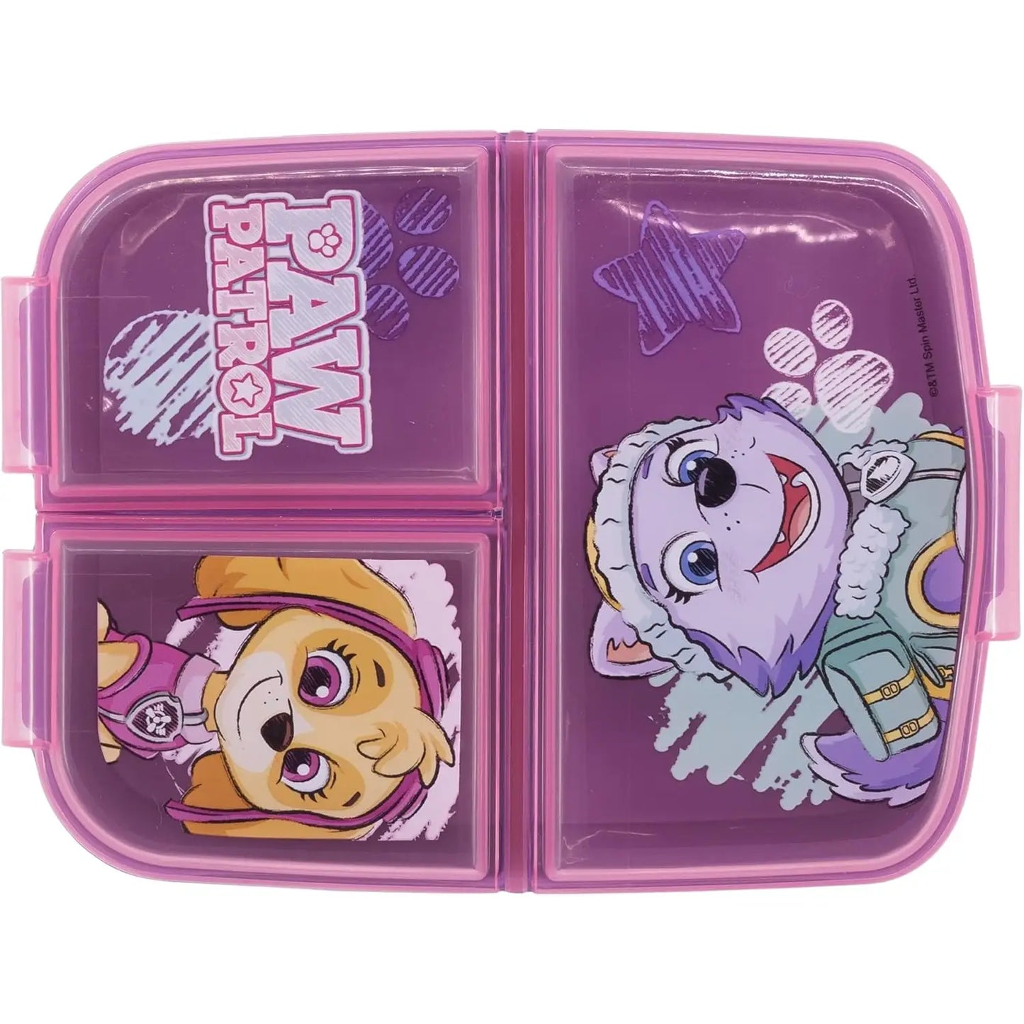 Sandwichera tupper triple Patrulla canina (Paw Patrol) rosa para niños - Tupper