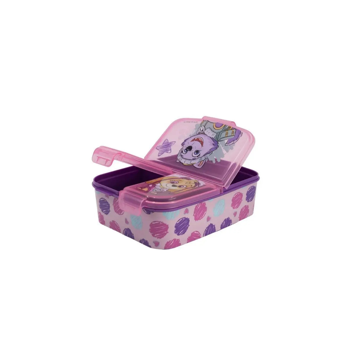 Sandwichera tupper triple Patrulla canina (Paw Patrol) rosa para niños - Tupper