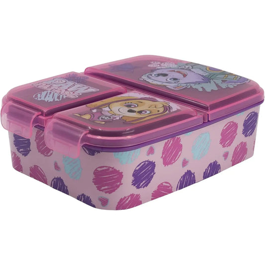 Sandwichera tupper triple Patrulla canina (Paw Patrol) rosa para niños - Tupper