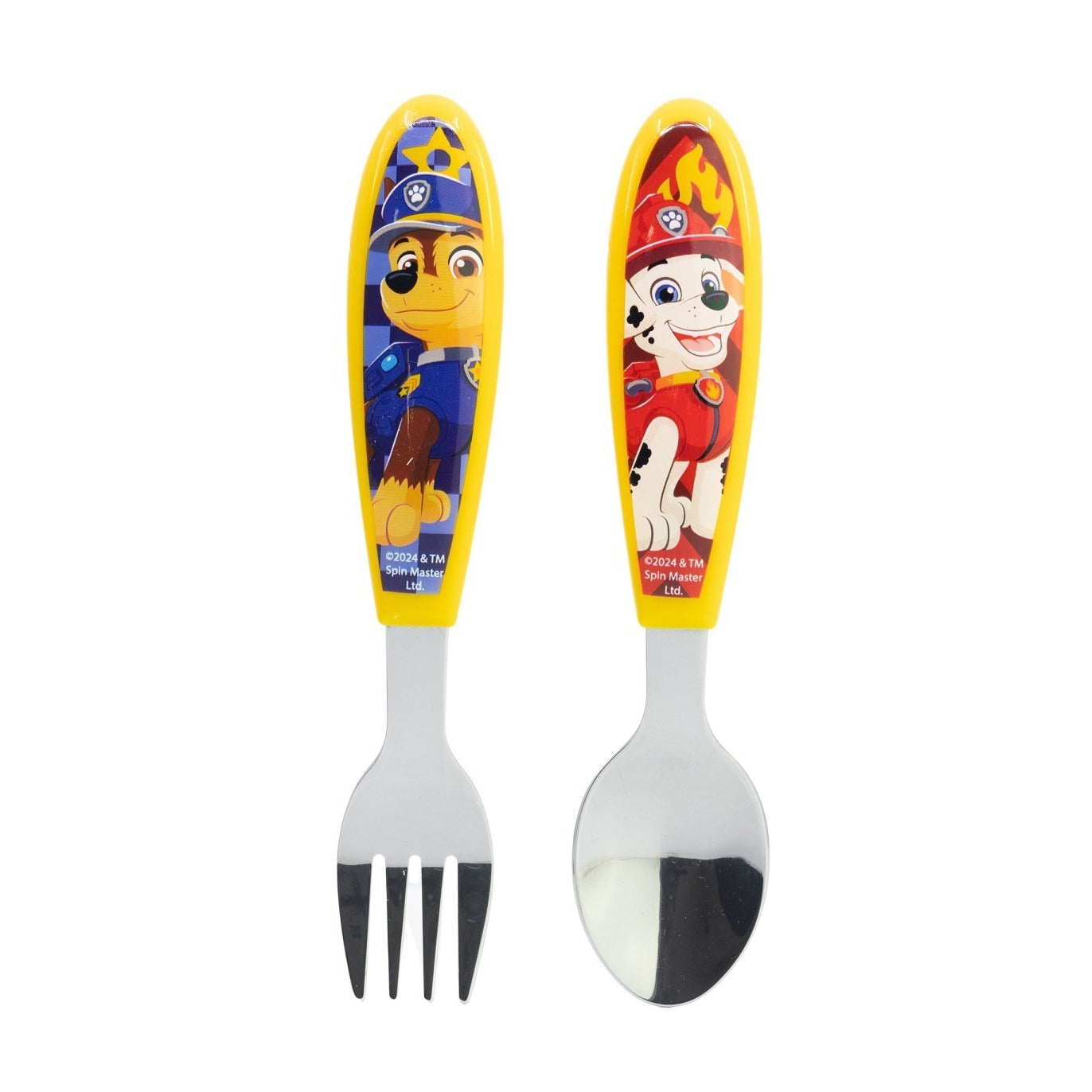 Set de 2 cubiertos metálicos Paw Patrol (cuchara y tenedor)