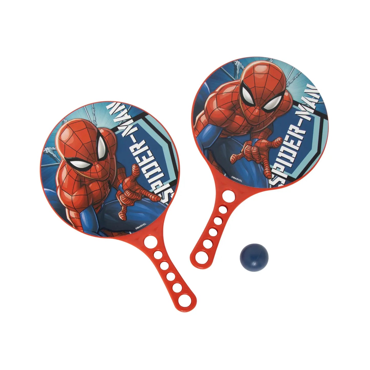 Set de 2 palas y pelota Spiderman Marvel perfecto para juego exterior - juegos