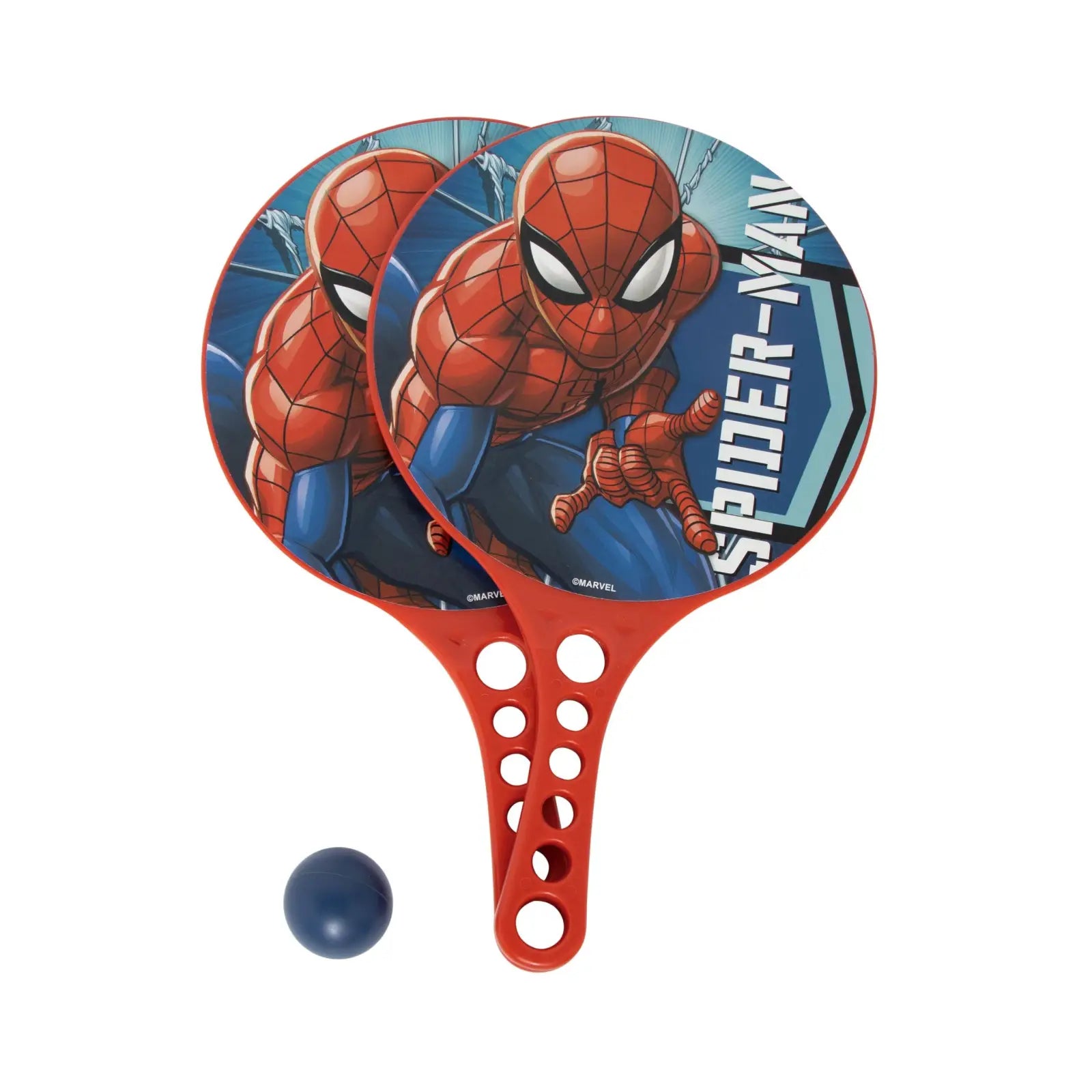 Set de 2 palas y pelota Spiderman Marvel perfecto para juego exterior - juegos