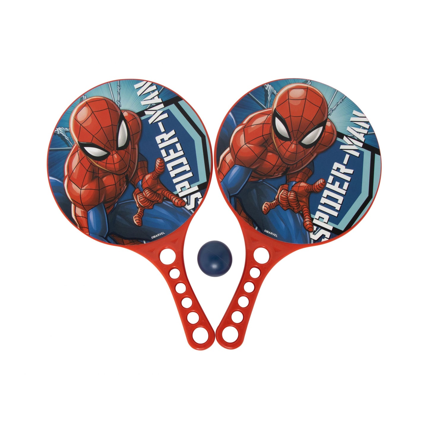 Set de 2 palas y pelota Spiderman Marvel perfecto para juego exterior - juegos