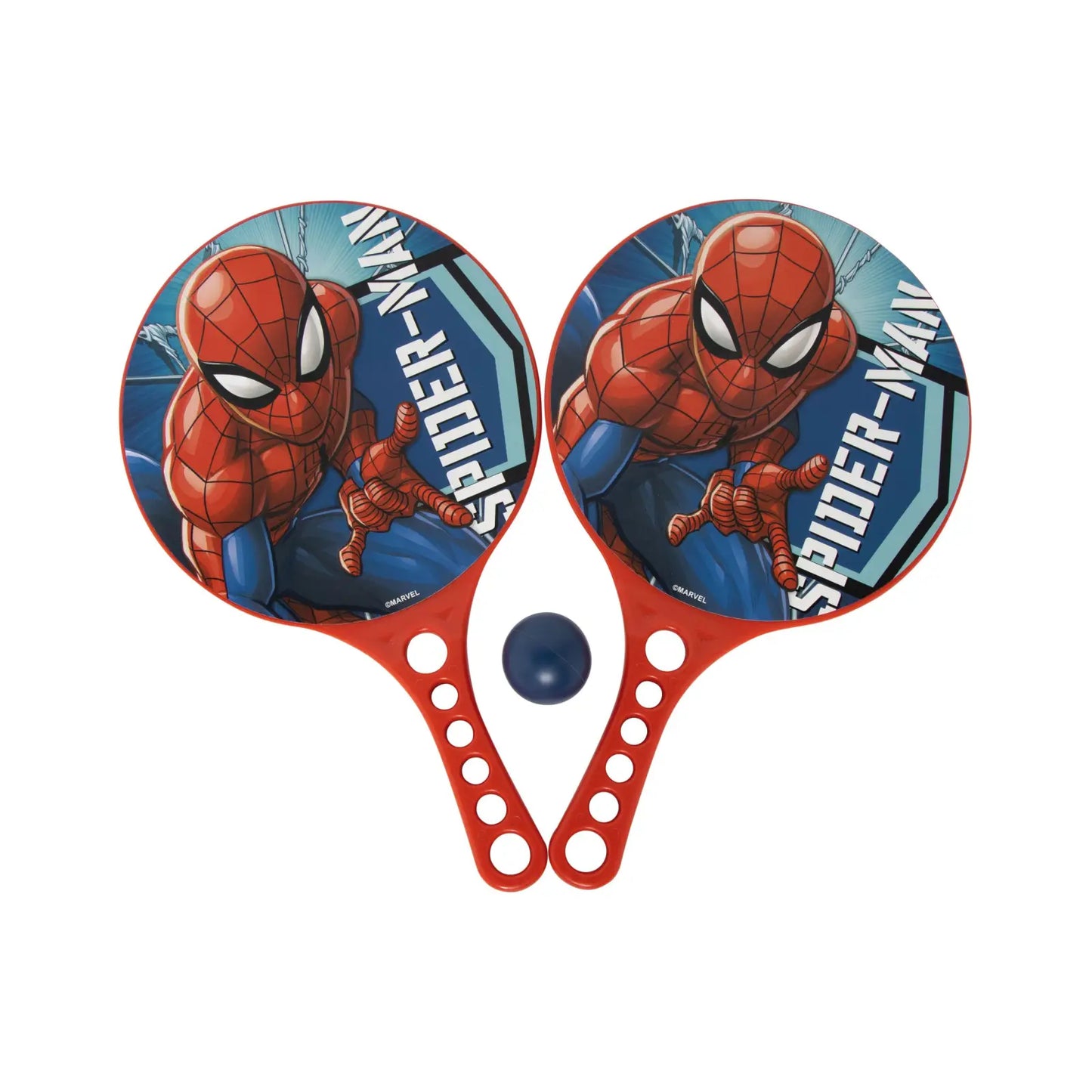 Set de 2 palas y pelota Spiderman Marvel perfecto para juego exterior - juegos