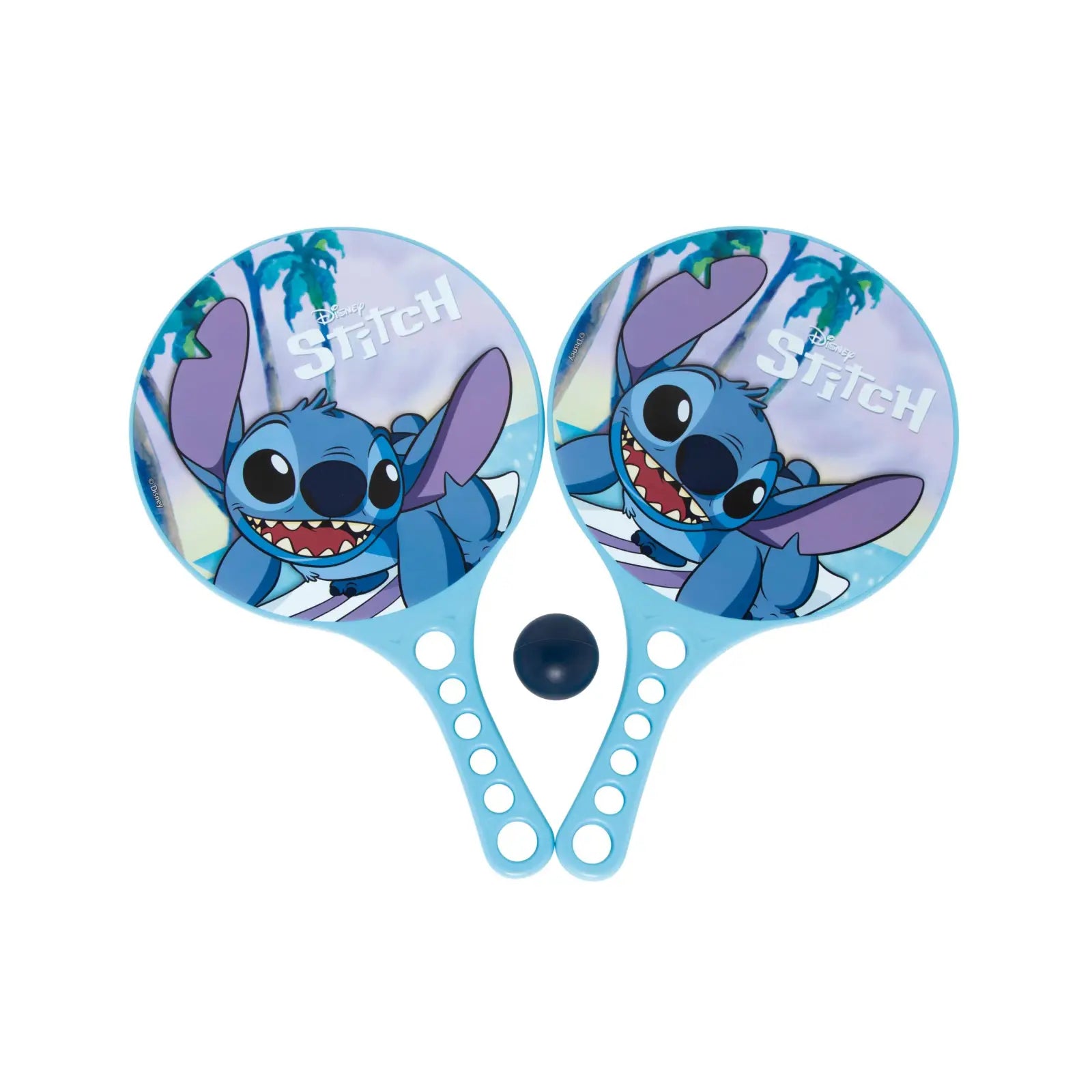 Set de 2 palas y pelota Stitch Disney perfecto para juego exterior - juegos