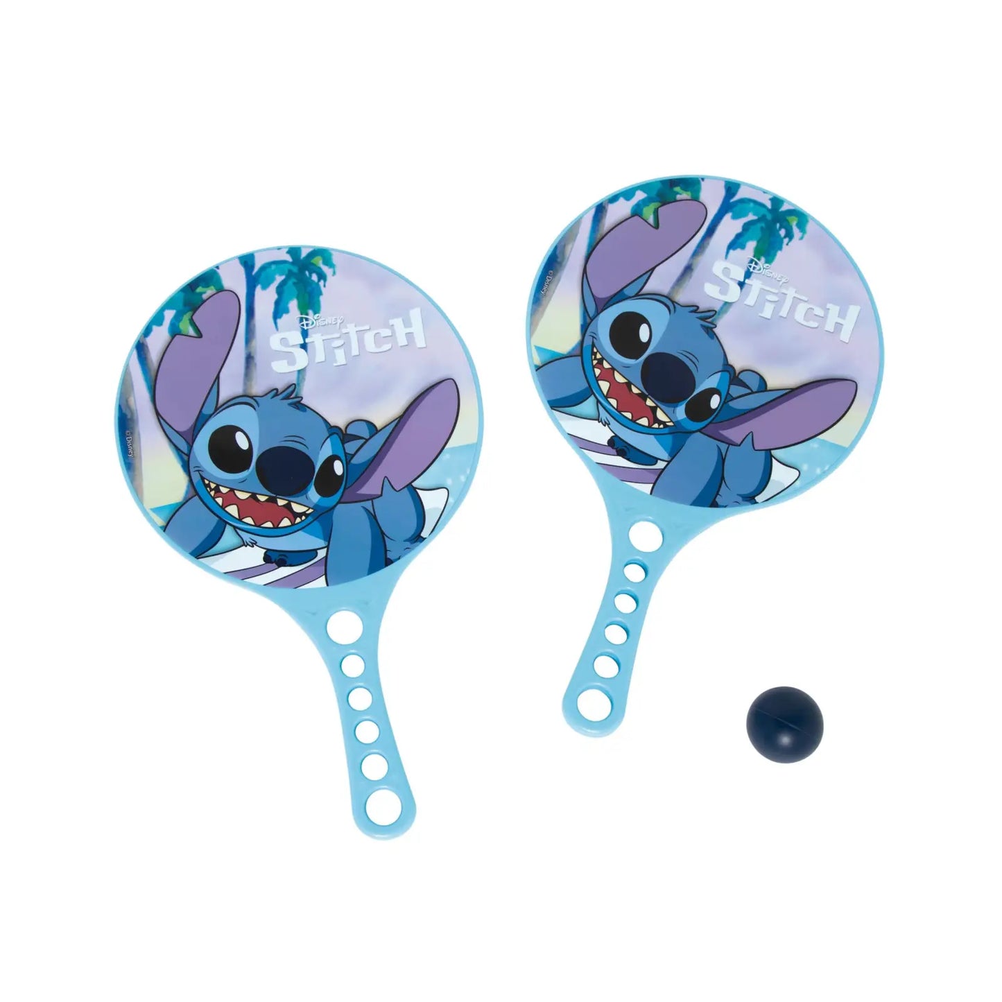 Set de 2 palas y pelota Stitch Disney perfecto para juego exterior - juegos