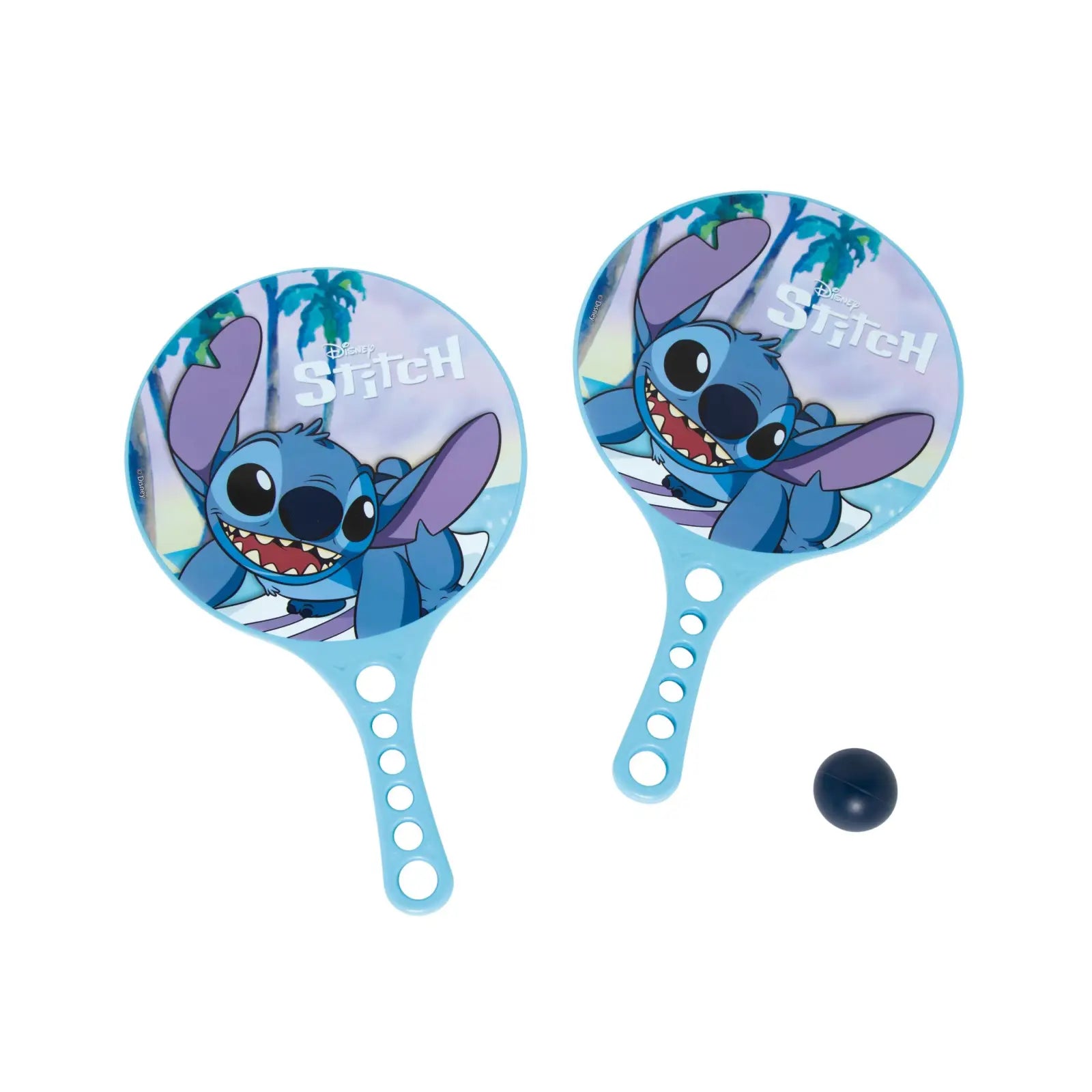 Set de 2 palas y pelota Stitch Disney perfecto para juego exterior - juegos