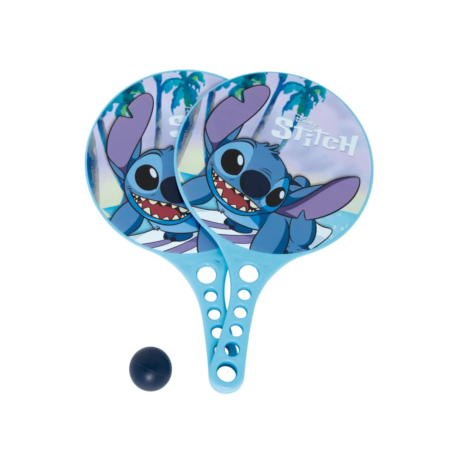 Set de 2 palas y pelota Stitch Disney perfecto para juego exterior - juegos