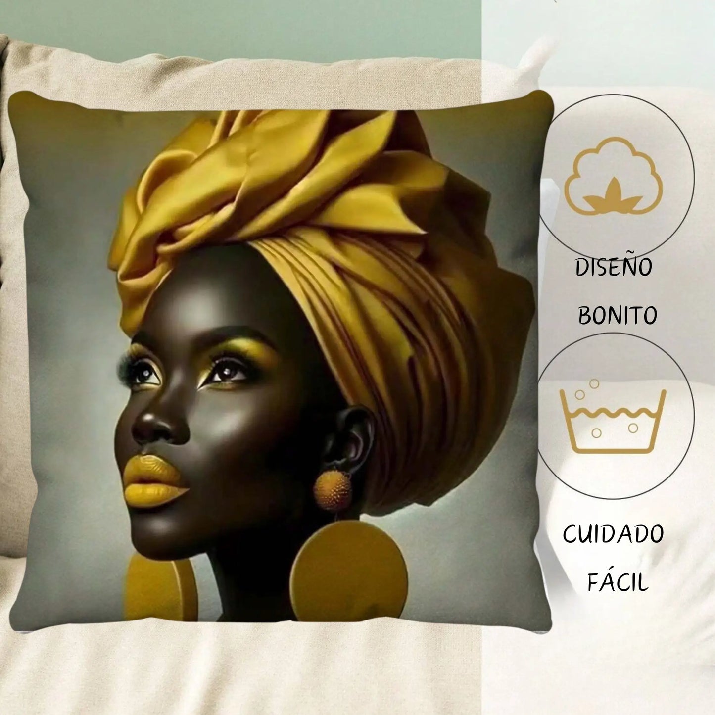 Set 4 fundas de cojín 45x45cm poliéster tacto suave - Funda Cojin