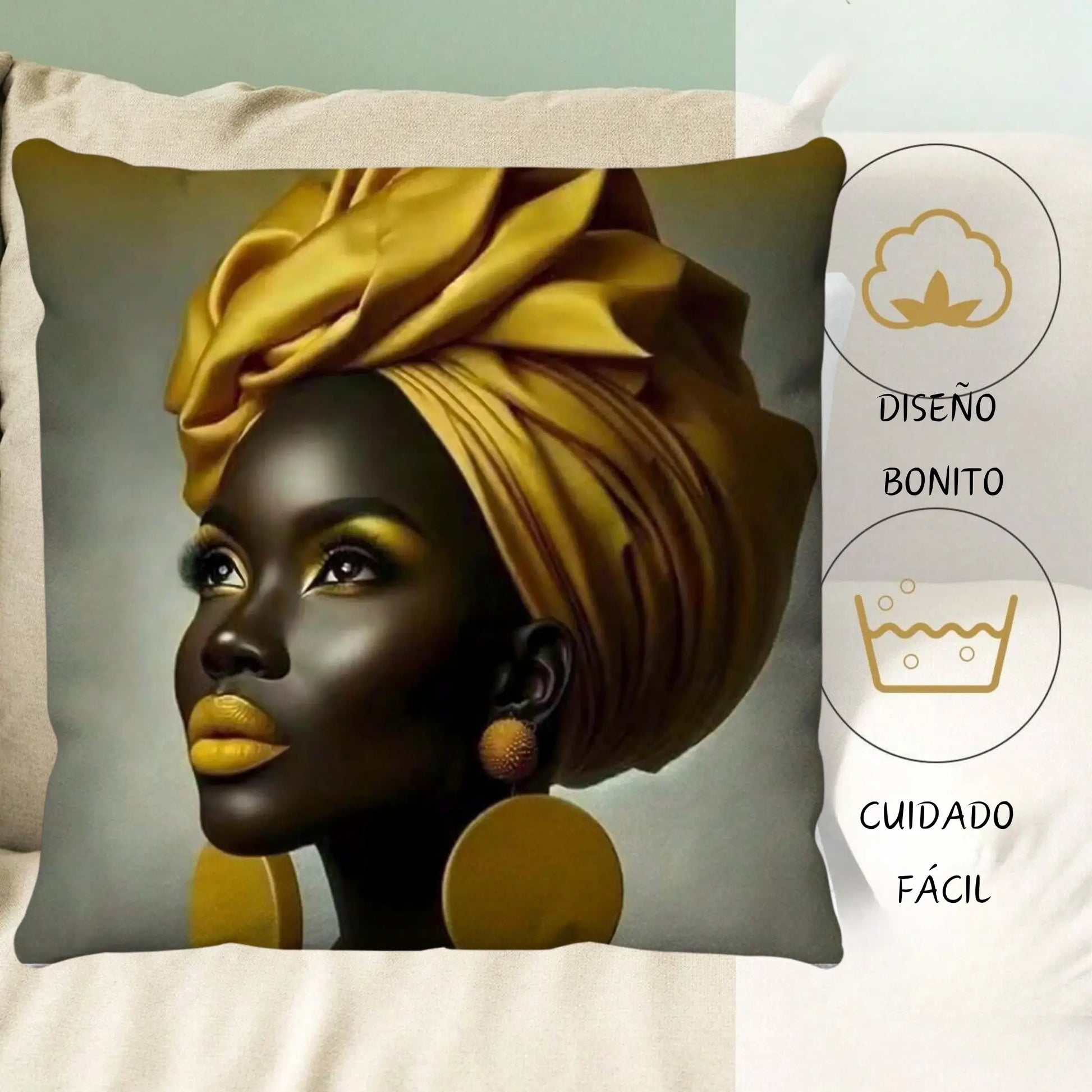 Set 4 fundas de cojín 45x45cm poliéster tacto suave - Funda Cojin
