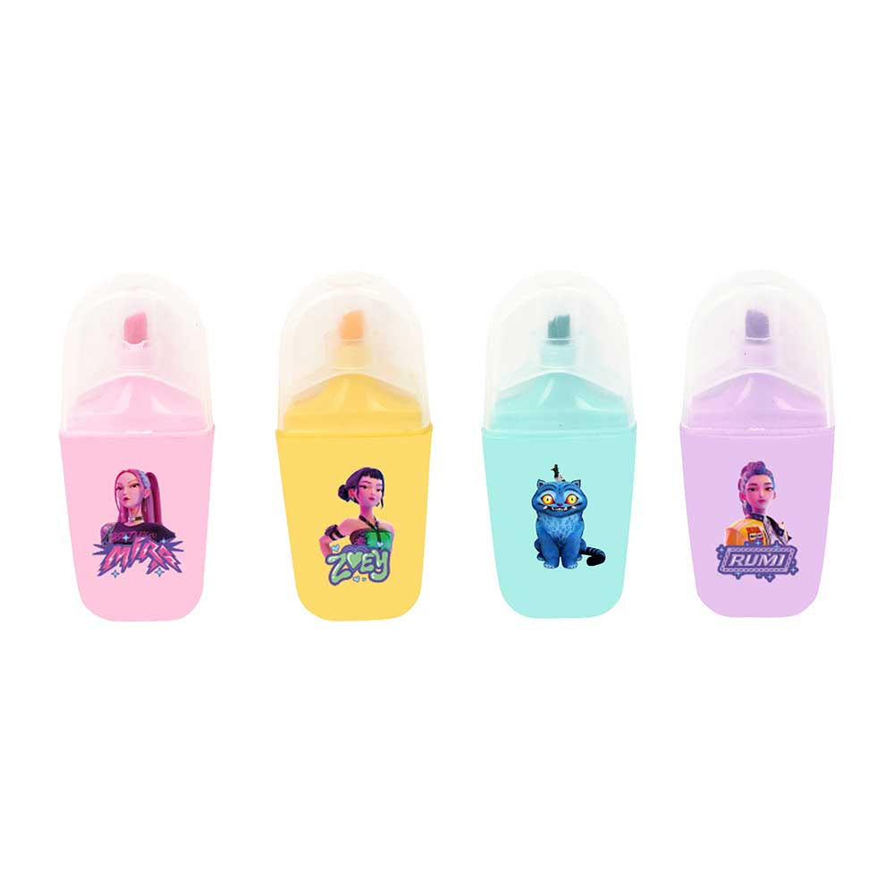 Set 4 rotuladores fluorescentes K-POP Demon Hunters - Huntrix