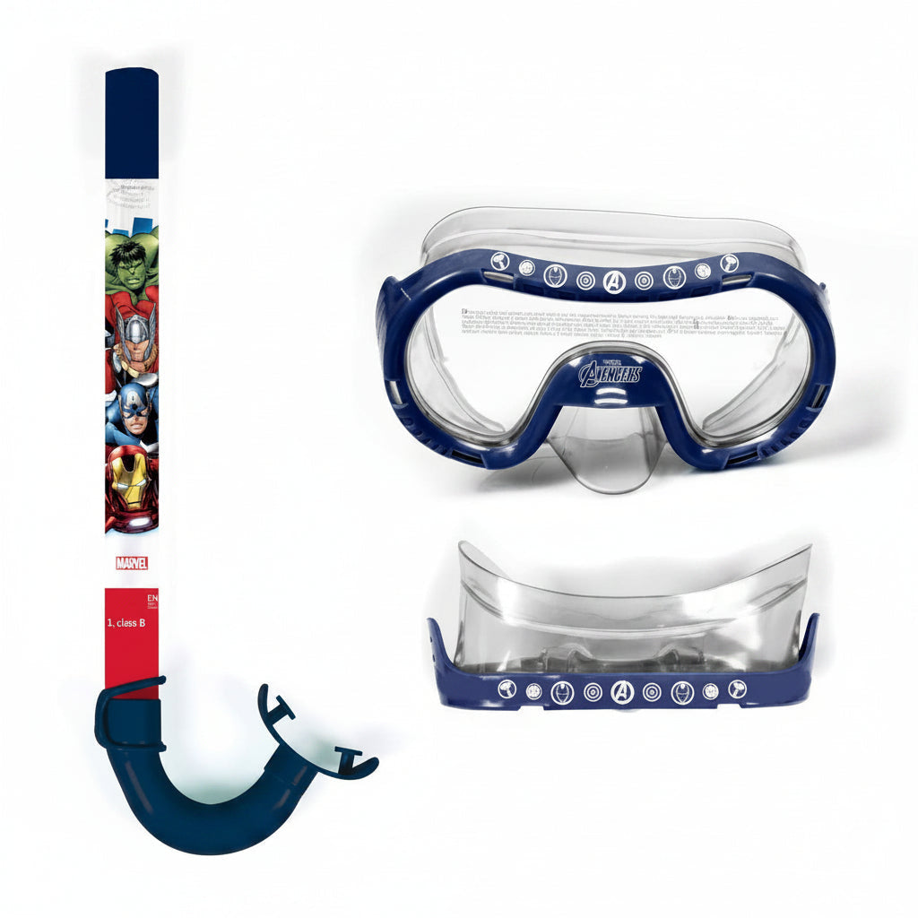 Set de buceo infantil Marvel Avengers con gafas bucear y tubo snorkel