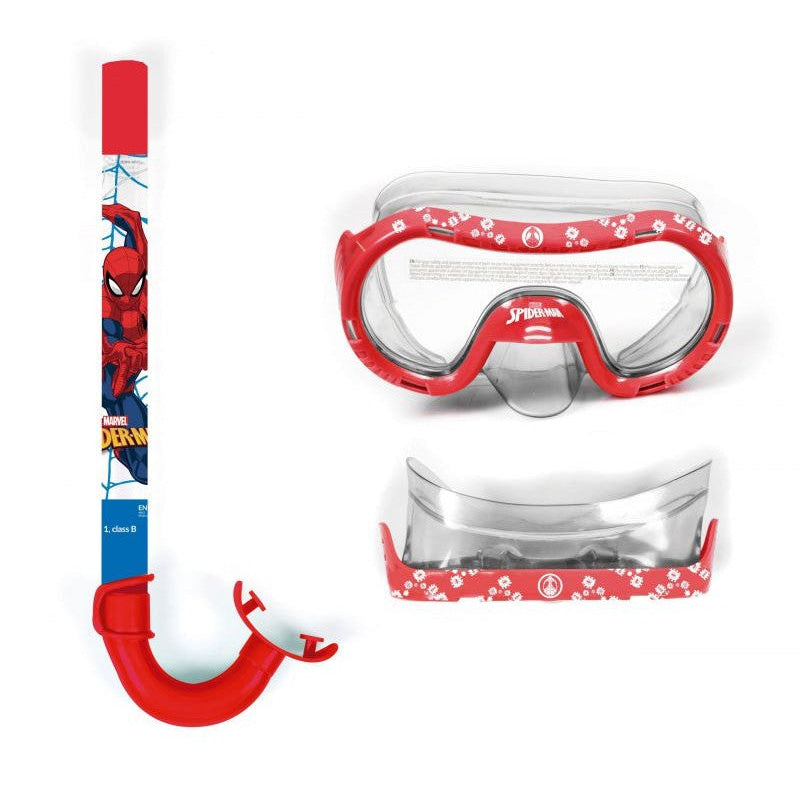 Set de buceo infantil Spiderman Marvel con gafas bucear y tubo snorkel