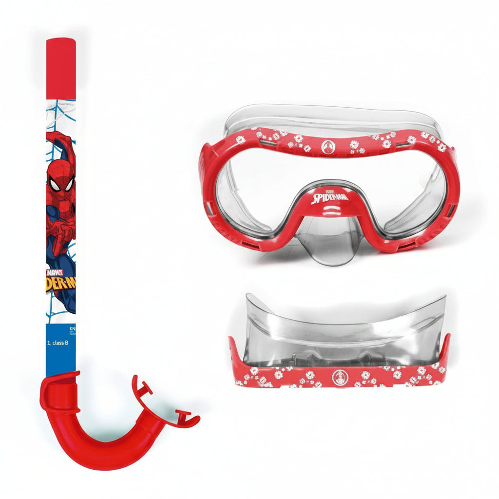Set de buceo infantil Spiderman Marvel con gafas bucear y tubo snorkel