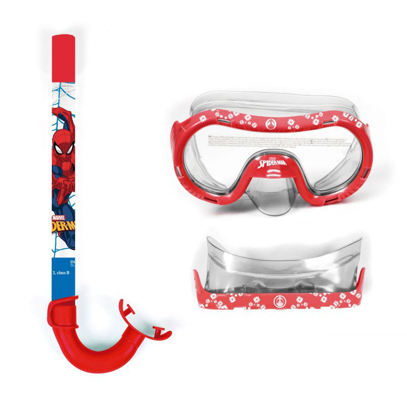 Set de buceo infantil Spiderman Marvel con gafas bucear y tubo snorkel