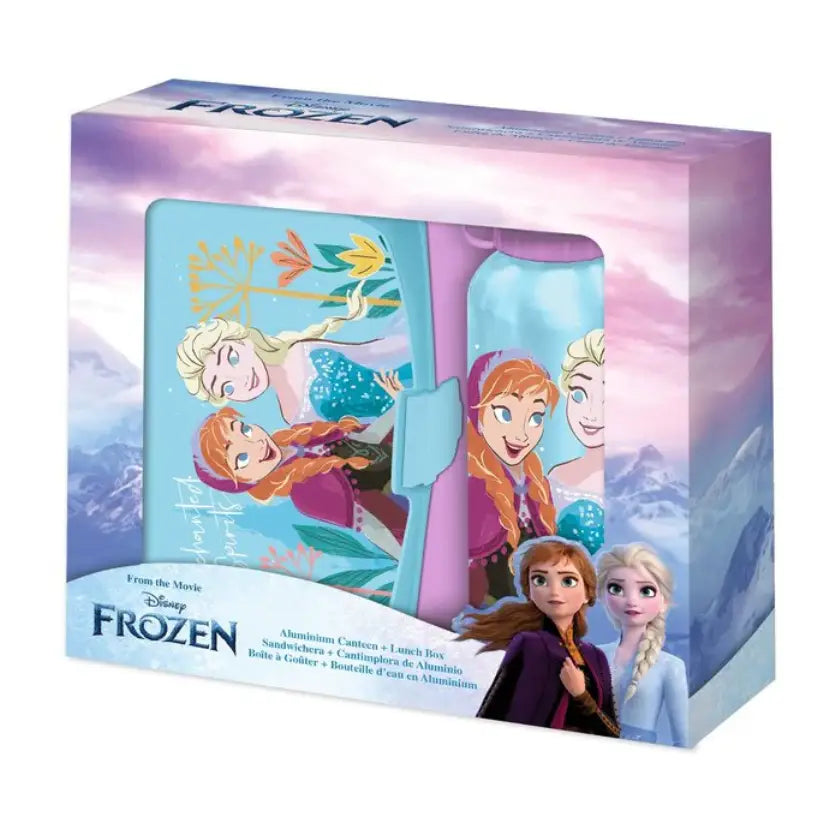 Set de cantimplora aluminio 500ml + Sandwichera FROZEN - Botella