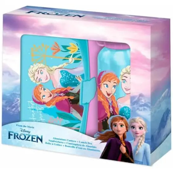 Set de cantimplora aluminio 500ml + Sandwichera FROZEN - Botella