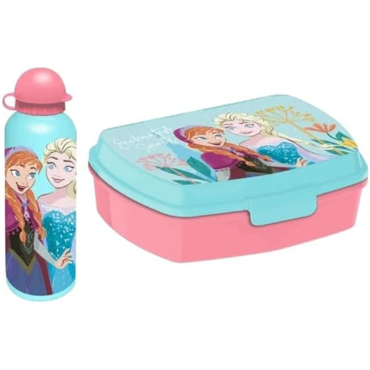 Set de cantimplora aluminio 500ml + Sandwichera FROZEN - Botella