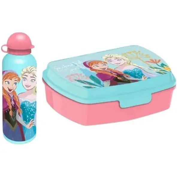 Set de cantimplora aluminio 500ml + Sandwichera FROZEN - Botella