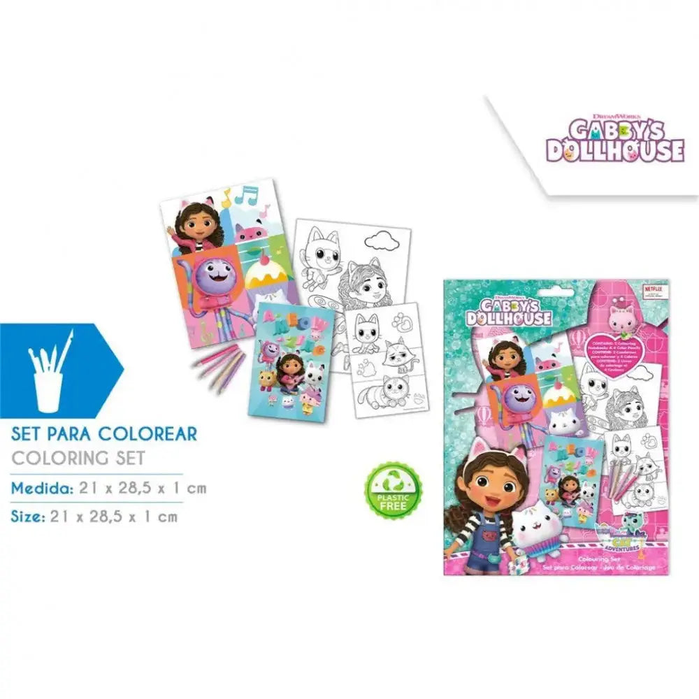 Set de colorear infantil Gabby´s Dollhouse - papelería