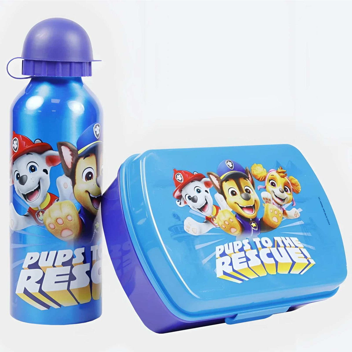 Set de cantimplora aluminio 500 ml con sandwichera de Patrulla Canina